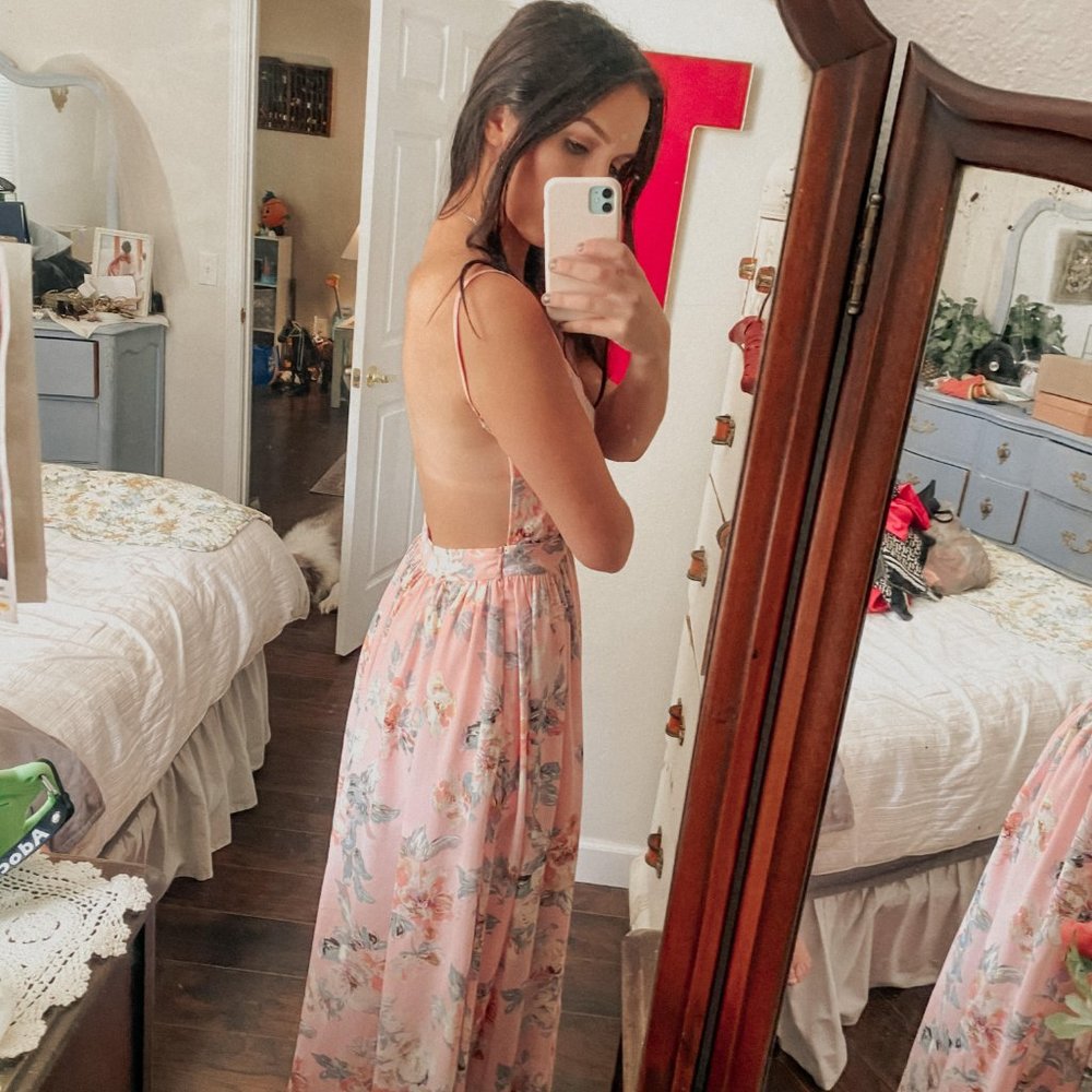 Light pink Miss California open back Dress - Picture 2 of 5